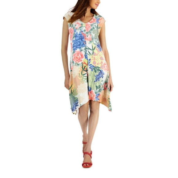 JM Collection Floral Jacquard Dress XXL - Picture 1 of 8